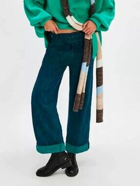 We The Free Cuffed Palmers * Lagoon Blue * NWT *27